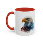 American Bald Eagle watercolor, Coffee Mug | Patriotic flag design - 250 USA Celebration