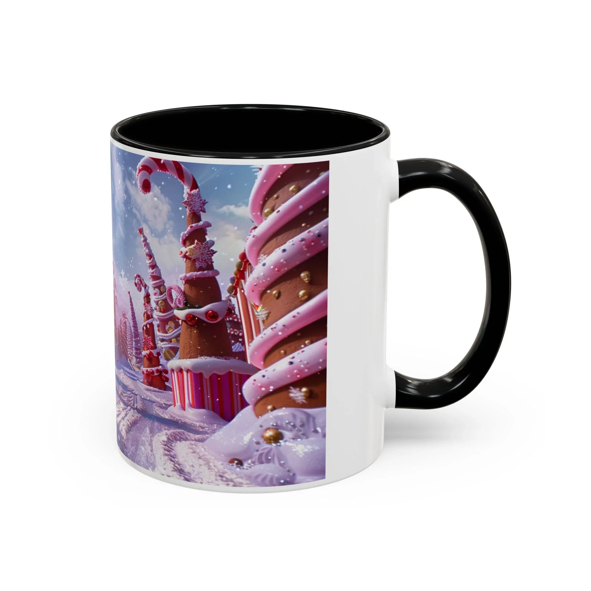 Festive Santa Candy Wonderland Mug | Holiday Santa Claus Candy Cane Forest - 250 USA Celebration