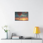 Romantic Canvas Wall Art, Love, Heart Balloon Art, Gift for Couples, Valentines Wall Decor, Valentine's Day Women's Merchandise, Valentines - 250 USA Celebration