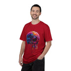 Colorful Drip Skull T-shirt | Watercolor Skull Shirt, Artistic Gothic Tee - 250 USA Celebration