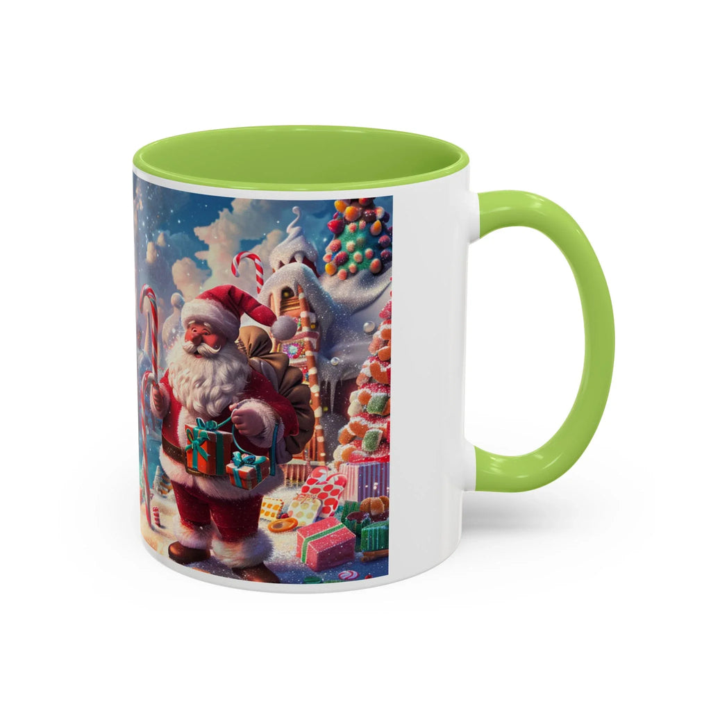 Festive Santa Accent Coffee Mug, Christmas Gift, Holiday Decor, Winter Wonderland, Hot Cocoa Mug, Seasonal Drinkware - 250 USA Celebration