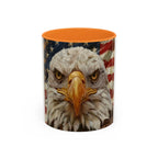 Colorful Mugs (11oz, 15oz) Majestic bald eagle head Patriotic coffee cup, America 250 Celebration coffee cup - 250 USA Celebration