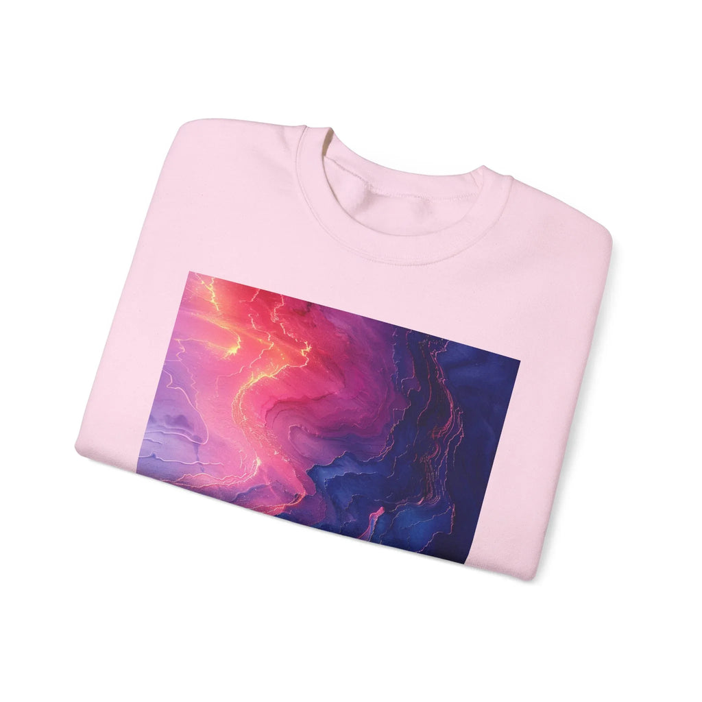 Abstract Nebula Art Crewneck Sweatshirt | Colorful Galaxy Print - 250 USA Celebration