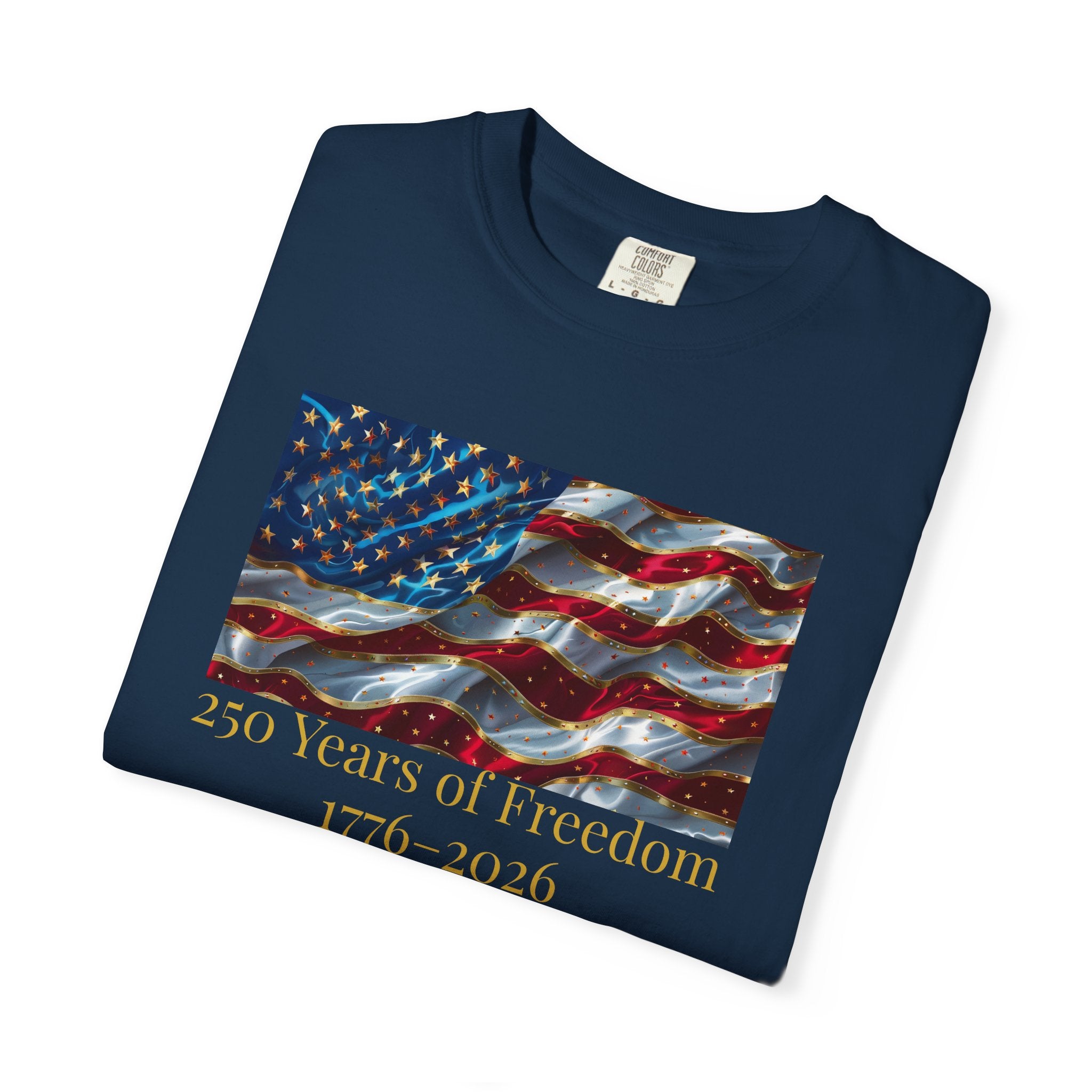250 Years of Freedom 1776–2026 American Flag Tee