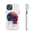 Colorful Drip Skull Phone Case | Hard Plastic Protective Case - 250 USA Celebration