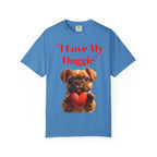 Cute French Bulldog Puppy Holding Red Heart T-shirt | Dog Lover Cartoon - 250 USA Celebration