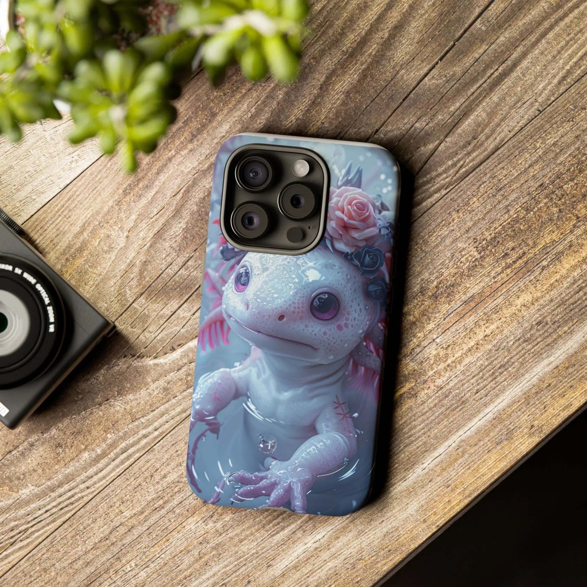 Goth Axolotls Tough Cases | Cute Creepy Axolotl Phone Case, Gloomycore Aesthetic - 250 USA Celebration