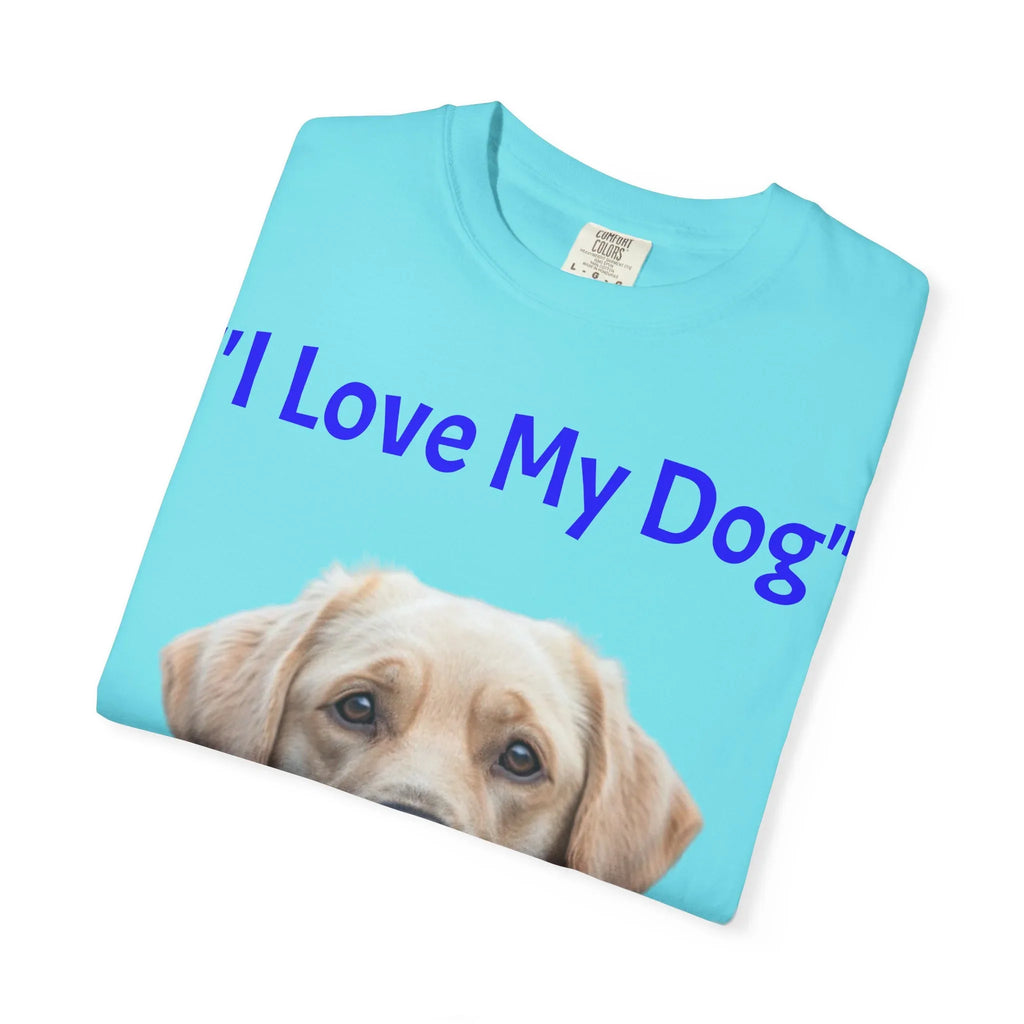 I Love My Dog Labrador Portrait T-shirt | Dog Lover Tee - 250 USA Celebration