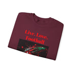 Football Sweatshirt, Live Love Football Crewneck Jumper, Sports Fan Gift, Game Day Apparel, Team Spirit Top, Unisex Sweatshirt - 250 USA Celebration