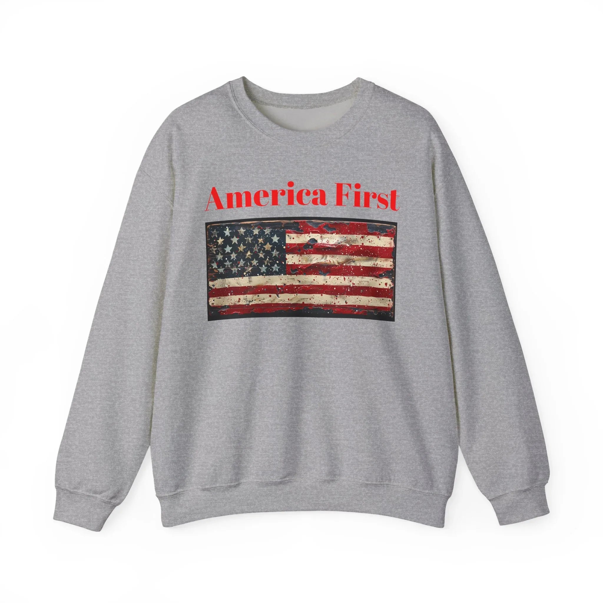 Patriotic American Crewneck Sweatshirt, USA Graphic Tees, Flag T-Shirts, Independence Apparel, Funny Patriotic Shirts, Custom American Tees - 250 USA Celebration