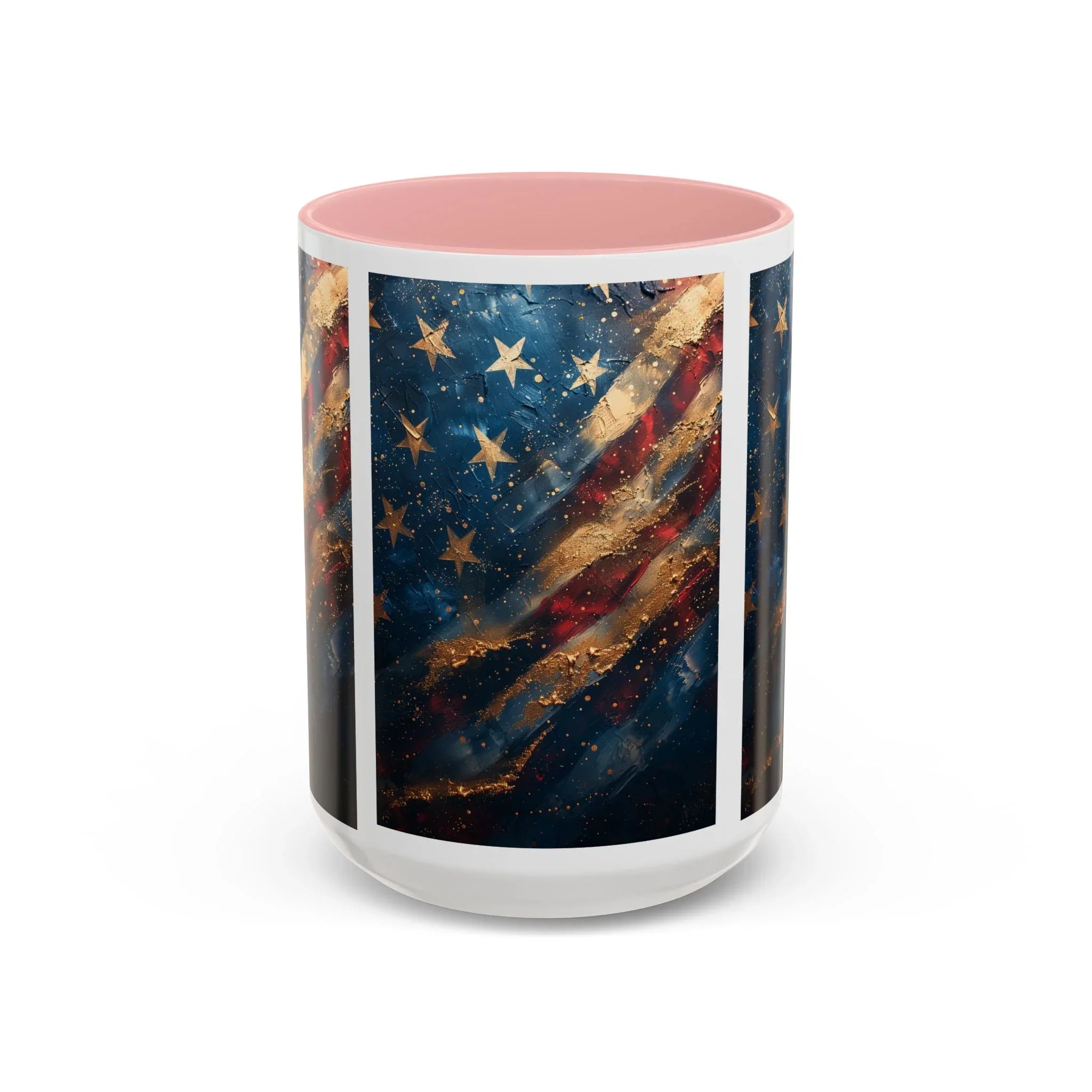 Vintage American Flag Mug | Accent Coffee Mug 11oz 15oz - 250 USA Celebration