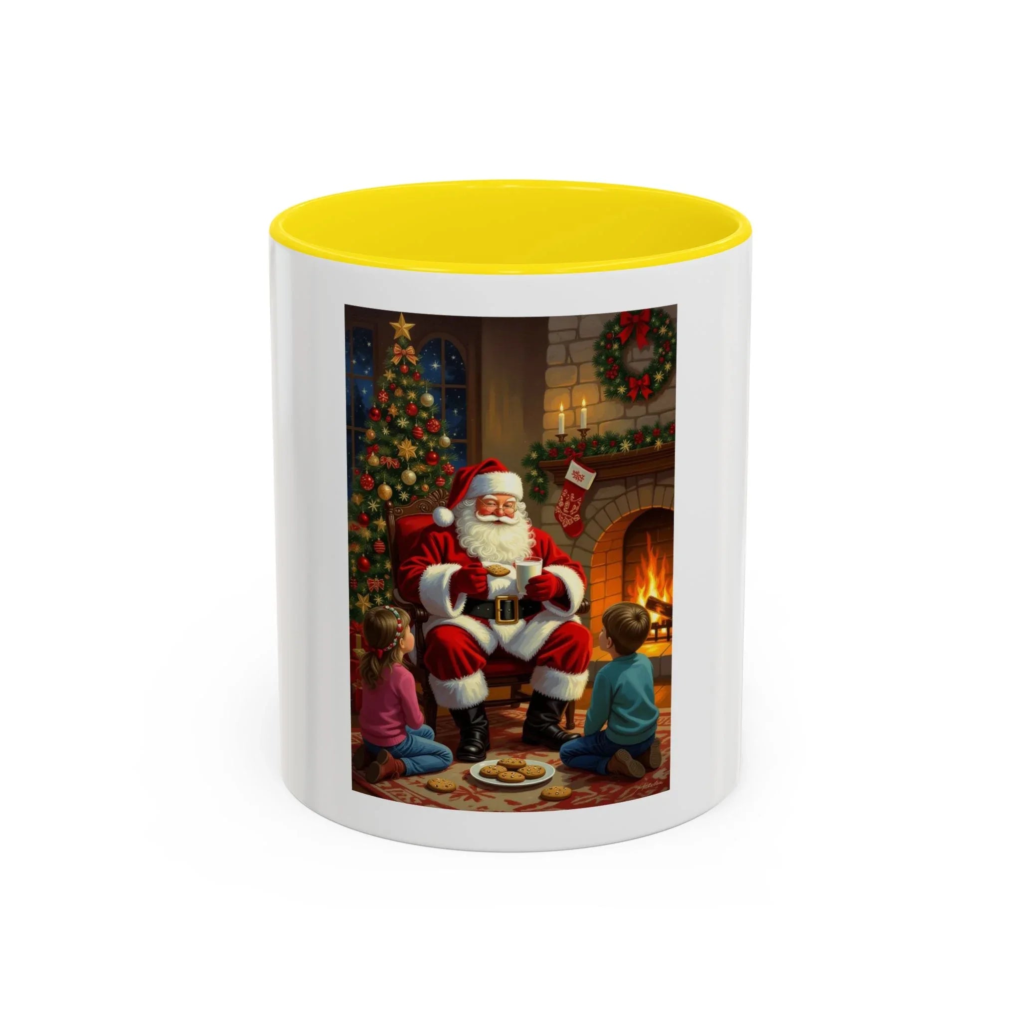 Christmas Santa Coffee Mug, Festive Drinkware for Holiday Cheer, Xmas Gift for Coffee Lovers, Cozy Winter Mug, Santa's Storytime - 250 USA Celebration