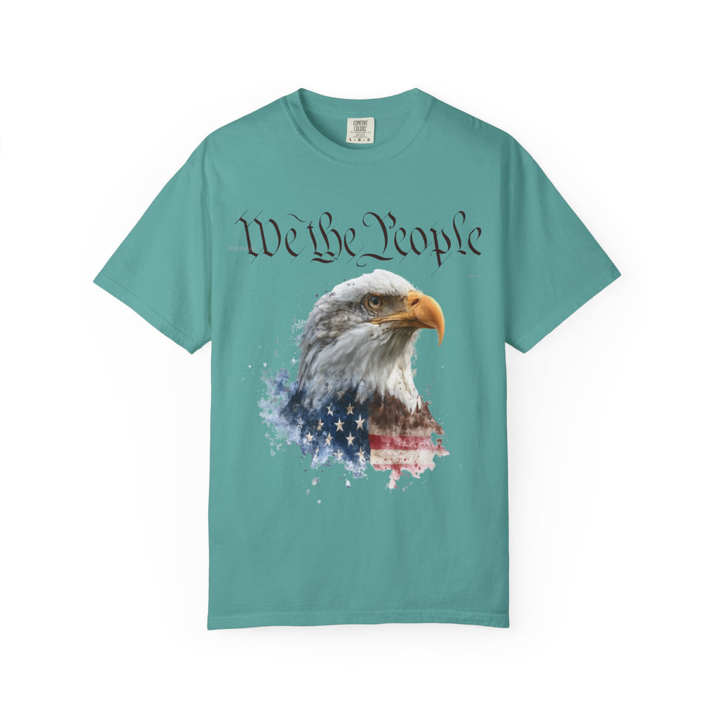The Guardian of 1776 – Premium 250th Anniversary Portrait Tee - We the People Eagle T‑Shirt — Patriotic American Flag Tee