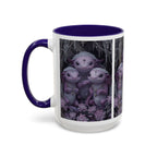 Purple Axolotl Trio Mug | Cute Amphibian Art Ceramic Coffee Cup - 250 USA Celebration