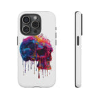 Colorful Drip Skull Phone Case | Hard Plastic Protective Case - 250 USA Celebration