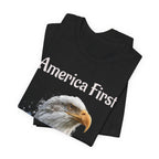 America First Eagle T-Shirt – Patriotic Bald Eagle Tee