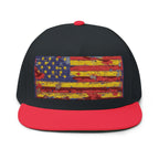 Patriotic Embroidered Flat Bill Cap | USA Flag Hat for Outdoor Events, Gifts, Festivals, July 4th, Summer Days - 250 USA Celebration