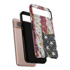 Abstract Drip American Flag Phone Case | Tough Case - 250 USA Celebration