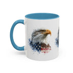 American Flag Bald Eagle Mug | Accent Coffee Mug - 250 USA Celebration