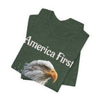 America First Eagle T-Shirt – Patriotic Bald Eagle Tee