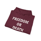 Freedom or Death Hoodie | Slogan Black Hooded Sweatshirt - 250 USA Celebration
