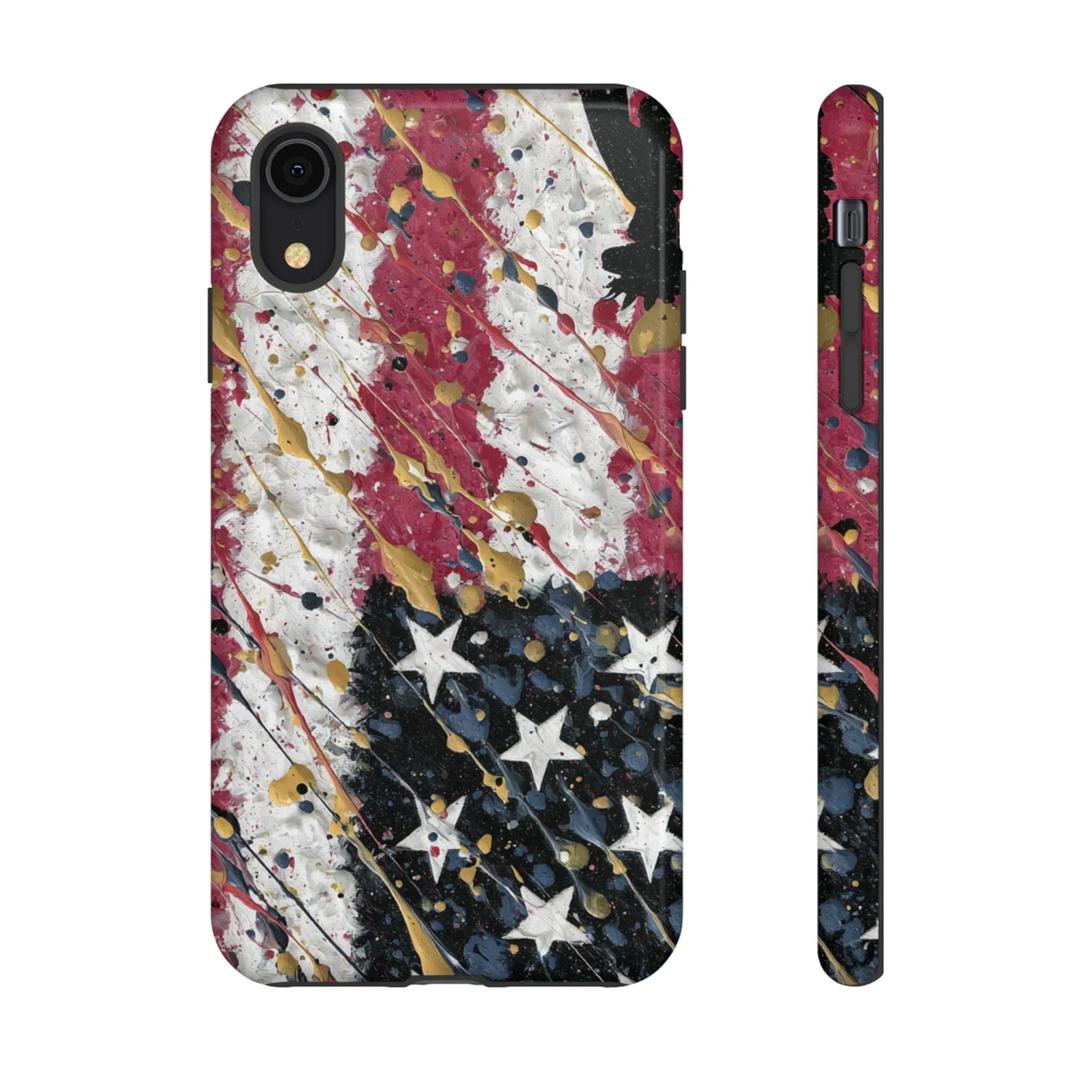 Abstract Drip American Flag Phone Case | Tough Case - 250 USA Celebration