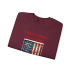 Patriotic Vintage Crewneck Sweatshirt, USA Flag Design, Unisex Sweatshirt, Cozy Apparel for Independence Day, Gift for Veterans