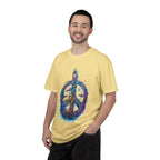 Psychedelic Mushroom Peace Sign T-Shirt | Neon Tie-Dye 60s Hippie Poster - 250 USA Celebration