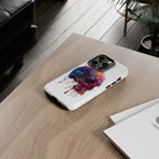 Colorful Drip Skull Phone Case | Hard Plastic Protective Case - 250 USA Celebration