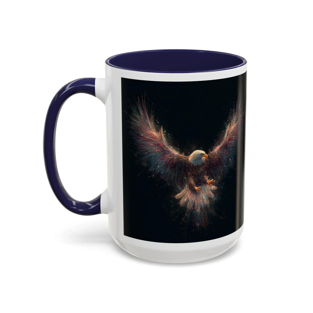 Fiery Flying Eagle Mug | Accent Coffee Mug 11oz 15oz - 250 USA Celebration