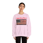 Patriotic American Crewneck Sweatshirt, USA Graphic Tees, Flag T-Shirts, Independence Apparel, Funny Patriotic Shirts, Custom American Tees - 250 USA Celebration