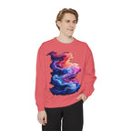 Hyper Bloom Fracture: Psychedelic tee with shattering florals in electric turquoise & magenta flares. Unisex trippy festival flair! - 250 USA Celebration