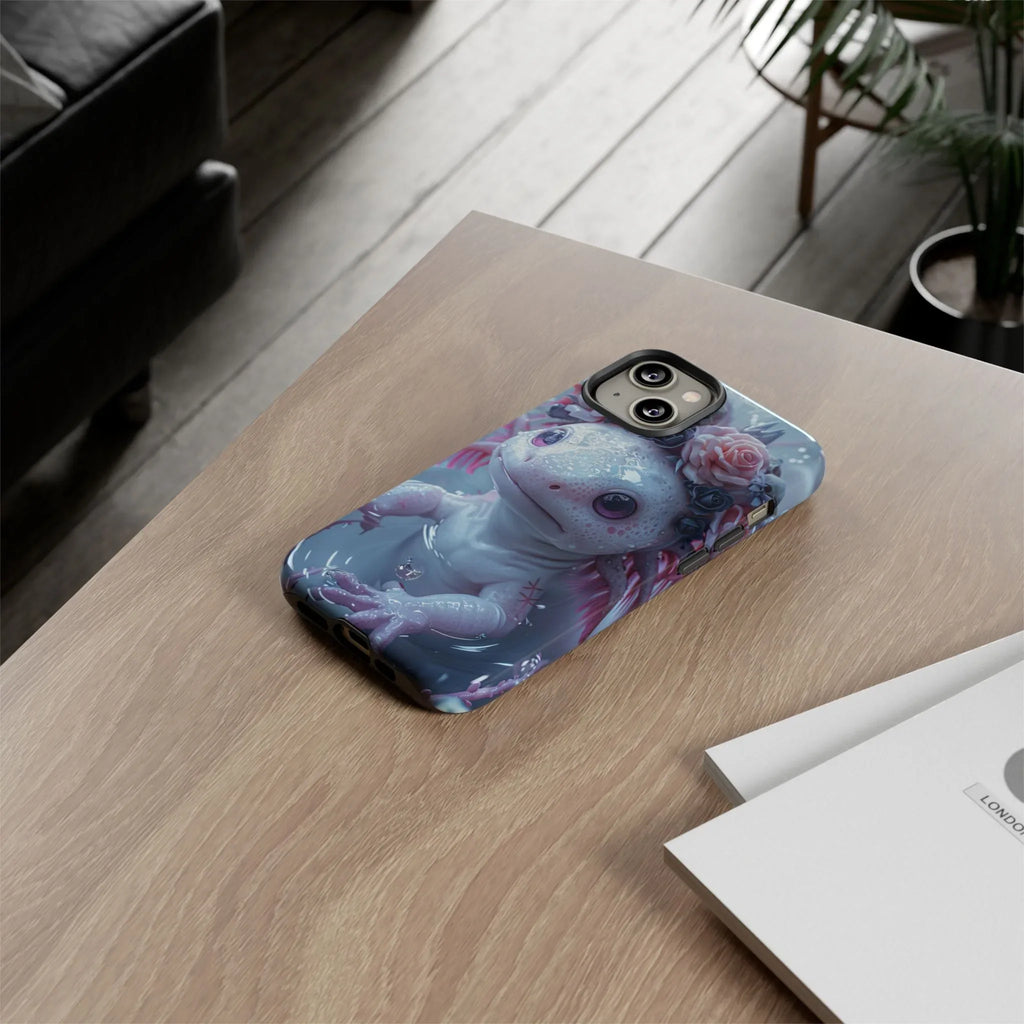 Goth Axolotls Tough Cases | Cute Creepy Axolotl Phone Case, Gloomycore Aesthetic - 250 USA Celebration