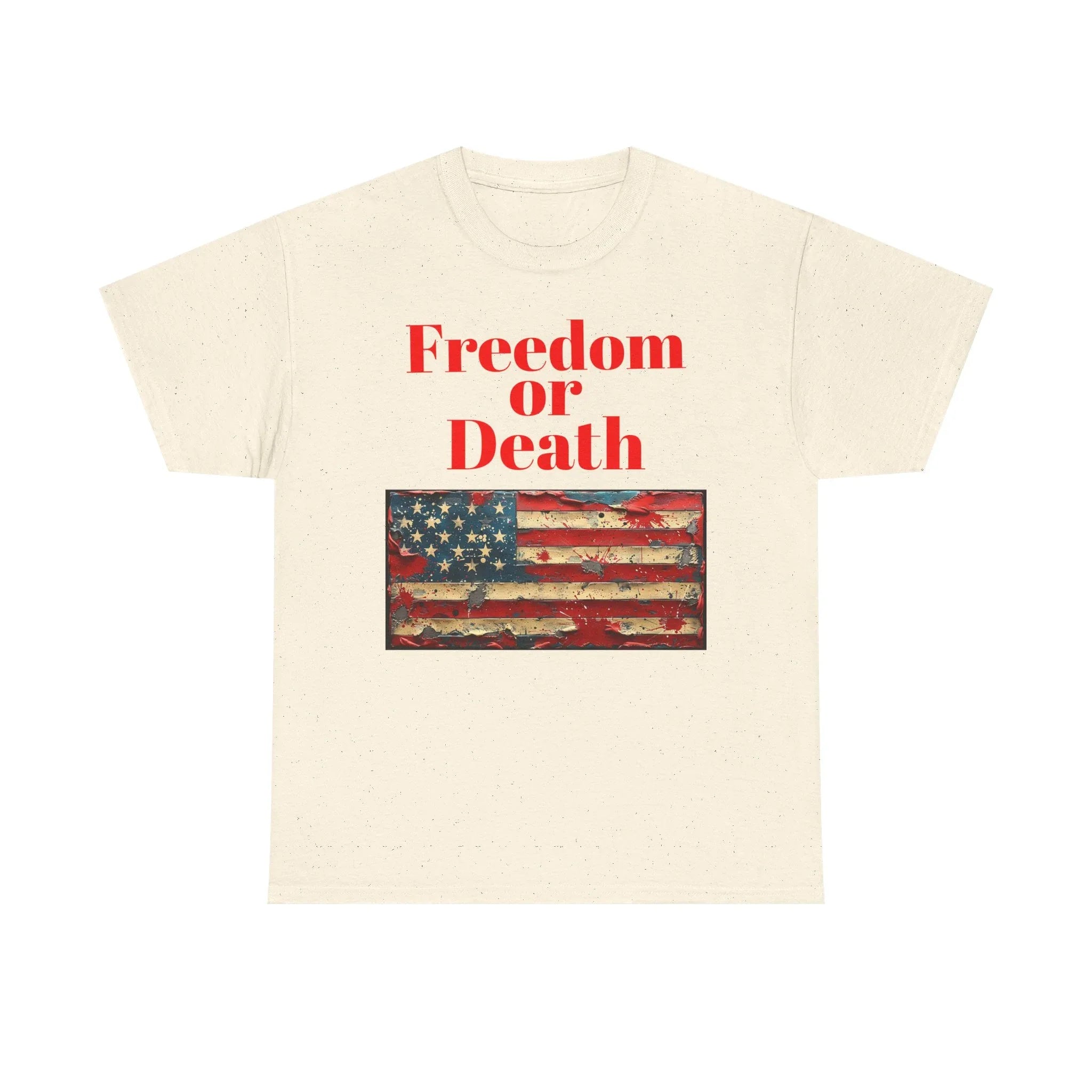 Freedom or Death American Flag T-Shirt | America First Vintage Flag Tee, Patriotic T-Shirt, America First, 250 America - 250 USA Celebration