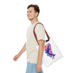 Colorful Watercolor Dolphin Tote Bag | Vibrant Splash Ocean Art - 250 USA Celebration