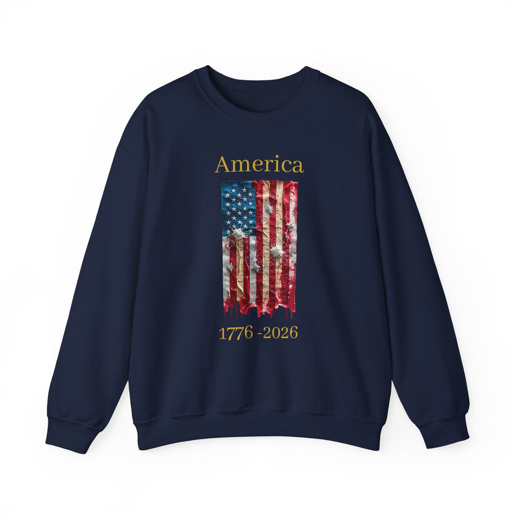 America 1776-2026 Flag Crewneck Sweatshirt