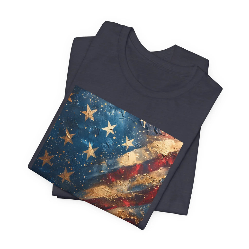 Patriotic Short Sleeve Tee, Unisex Casual Wear, Fourth of July Shirt, Independence Day Gift, Amercan Flag T-Shirt - 250 USA Celebration