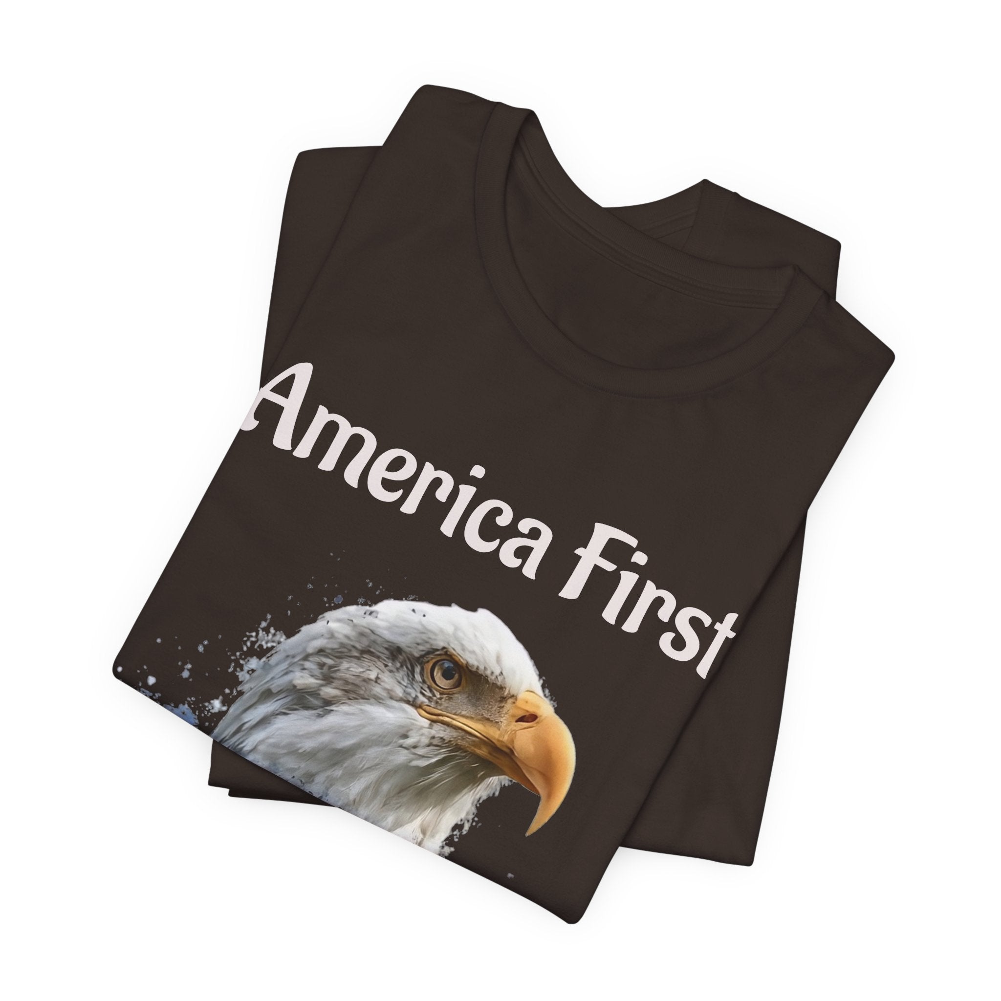 America First Eagle T-Shirt – Patriotic Bald Eagle Tee