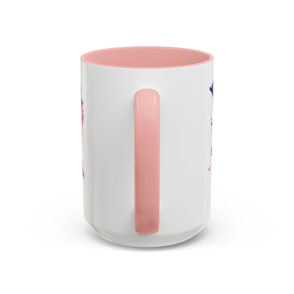 Y2K Chrome Dolphin Flaming Hoop Mug | Holographic Neon Dolphin Coffee Cup - 250 USA Celebration