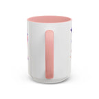 Y2K Chrome Dolphin Flaming Hoop Mug | Holographic Neon Dolphin Coffee Cup - 250 USA Celebration