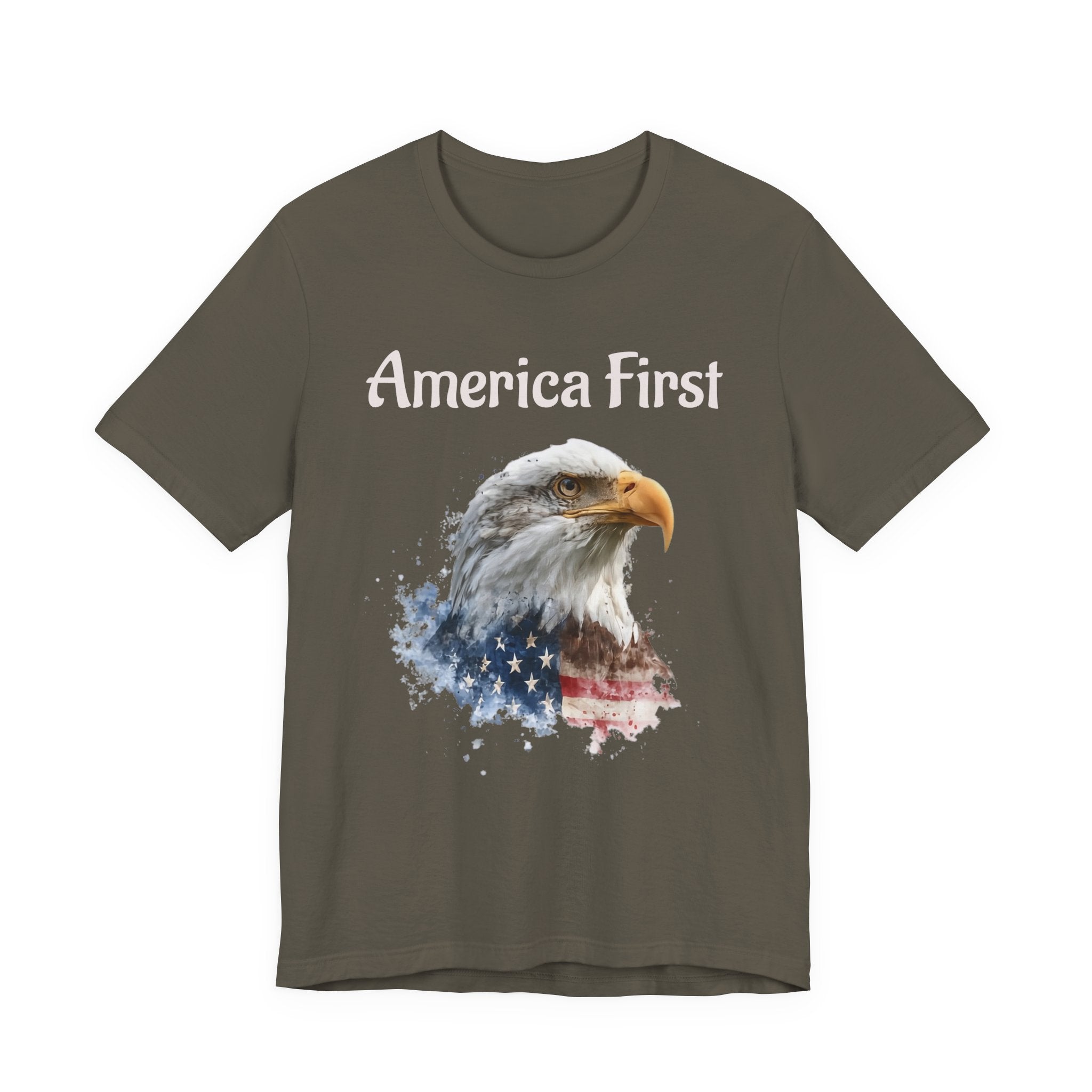America First Eagle T-Shirt – Patriotic Bald Eagle Tee