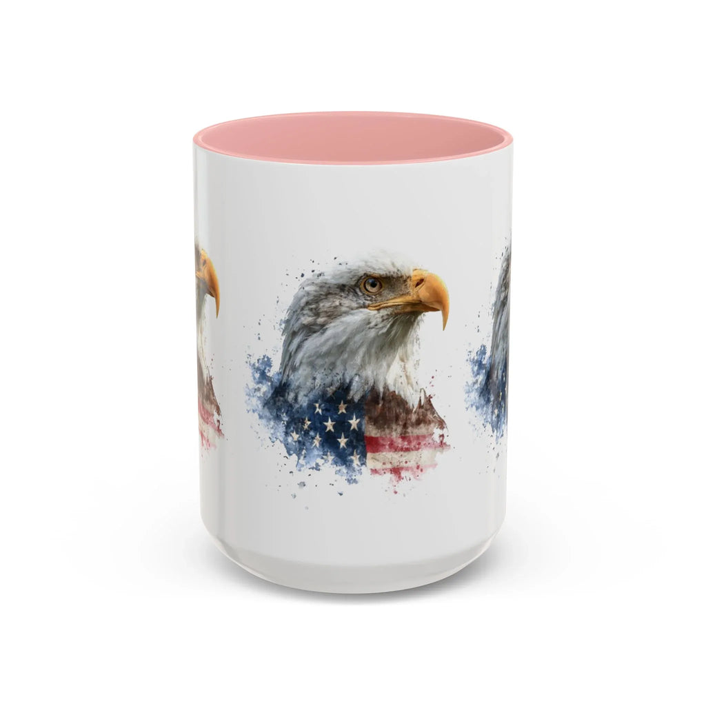 American Flag Bald Eagle Mug | Accent Coffee Mug - 250 USA Celebration