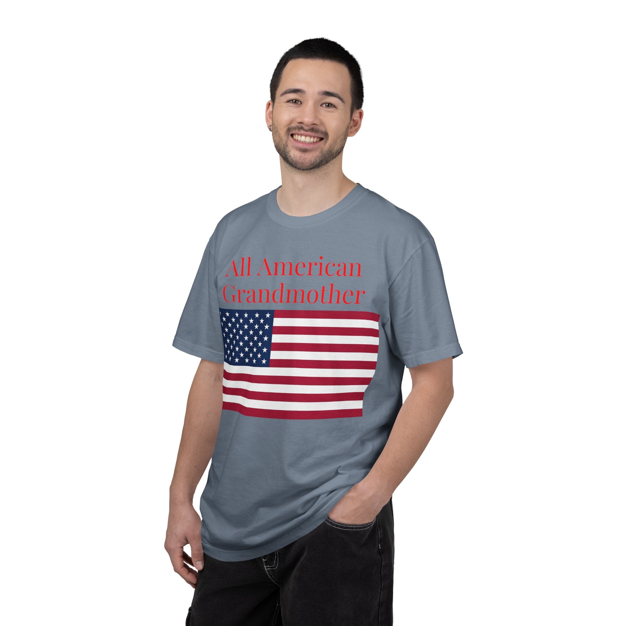 All American Grandmother T-Shirt — Patriotic Flag Tee for Moms & Grandmas