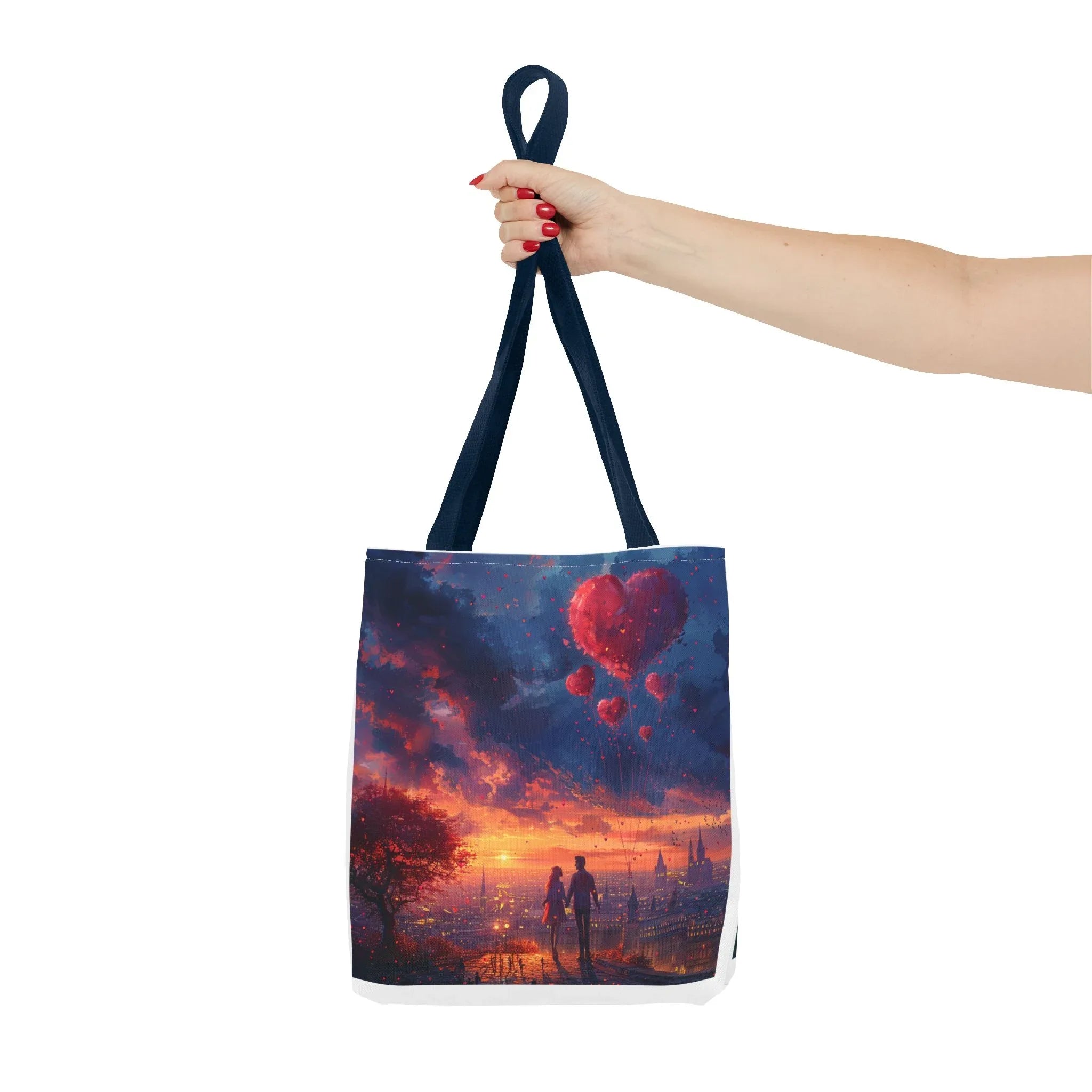 Romantic Heart Tote Bag, Date Nights, Valentine's Day, Travel, Valentine's Day Women's Merchandise, Cute Love Apparel, Valentine's Gifts, - 250 USA Celebration