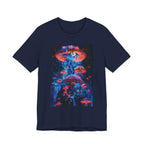 Glowing Third Eye Psychedelic Mushrooms T-Shirt | Neon Lava Lamp Blacklight - 250 USA Celebration