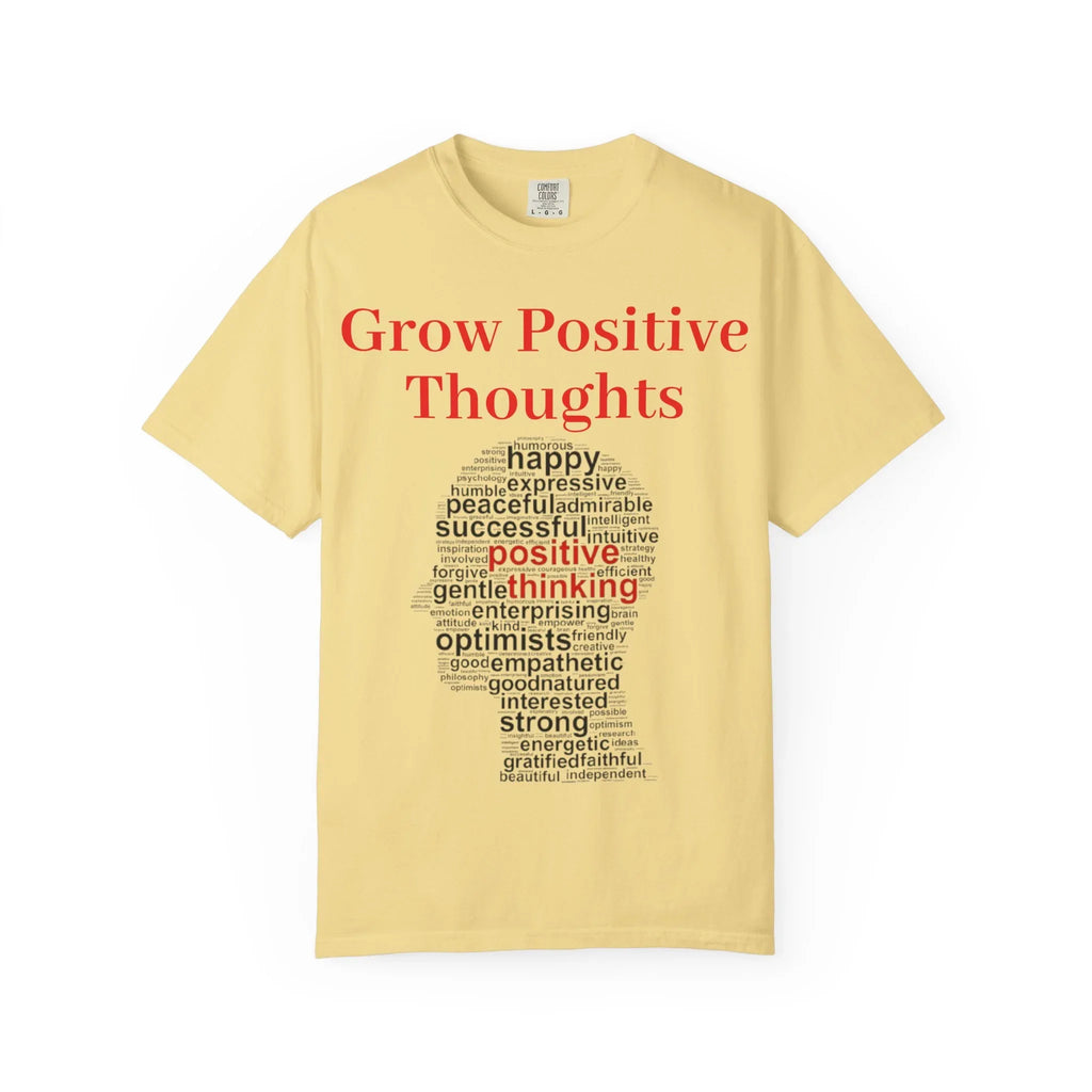 Grow Positive Thoughts T-shirt | Positive Word Cloud Mental Health Tee - 250 USA Celebration