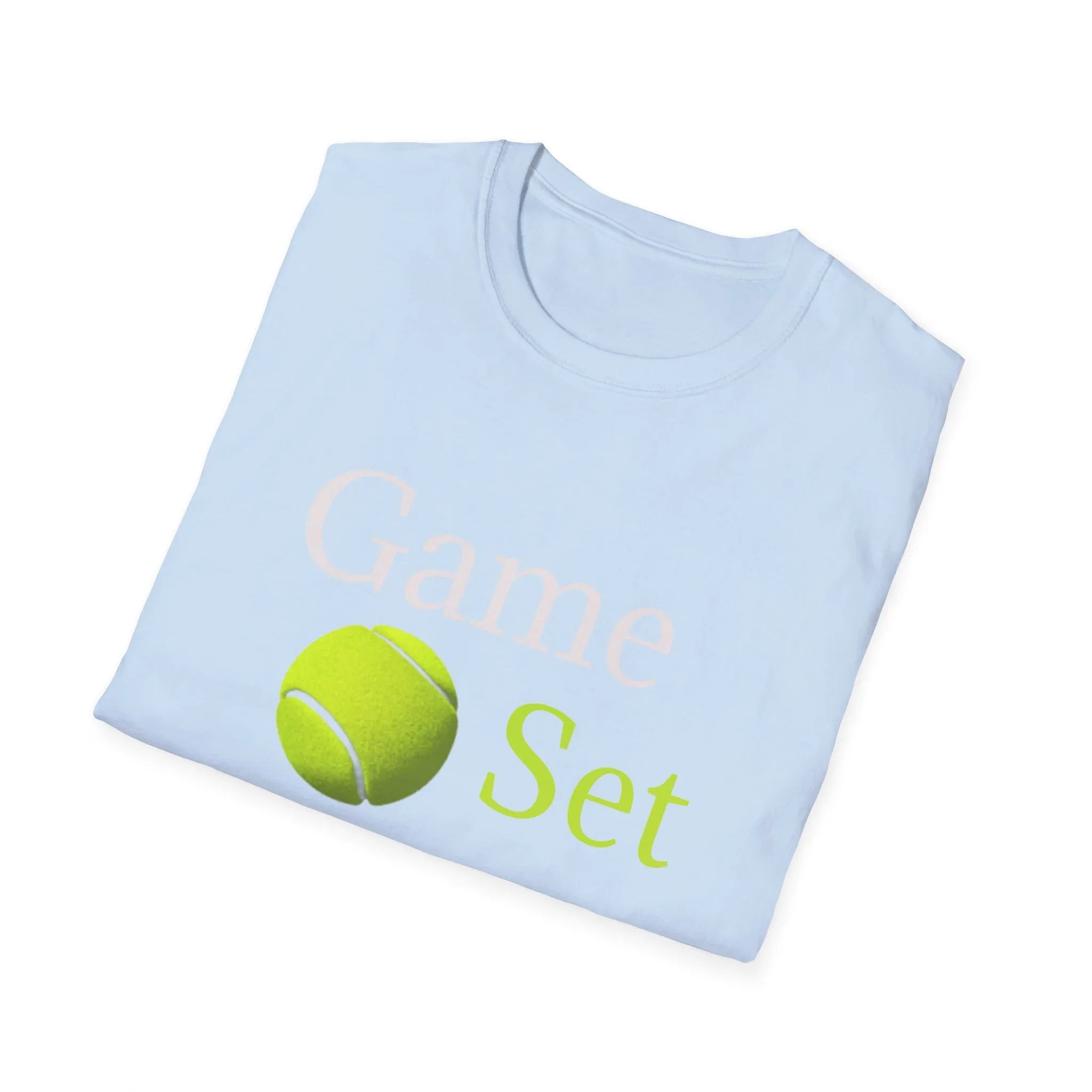 Game Set Match T-Shirt | Tennis Ball Graphic Tee - 250 USA Celebration