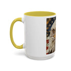 Colorful Mugs (11oz, 15oz) Majestic bald eagle head Patriotic coffee cup, America 250 Celebration coffee cup - 250 USA Celebration