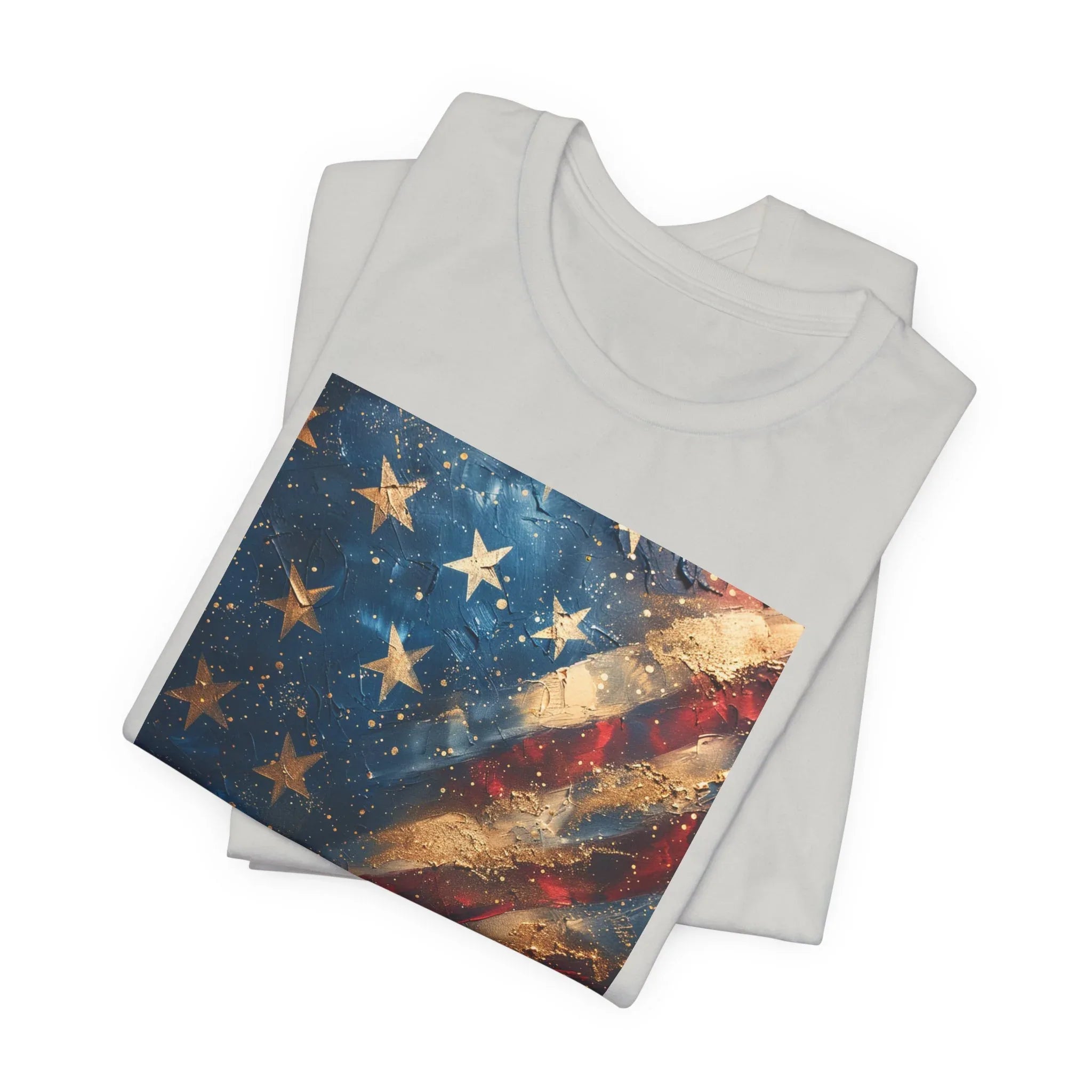 Patriotic Short Sleeve Tee, Unisex Casual Wear, Fourth of July Shirt, Independence Day Gift, Amercan Flag T-Shirt - 250 USA Celebration