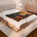 Triumphant Bald Eagle clutching Tattered American Flag Blanket | Patriotic Fireworks Outline - 250 USA Celebration